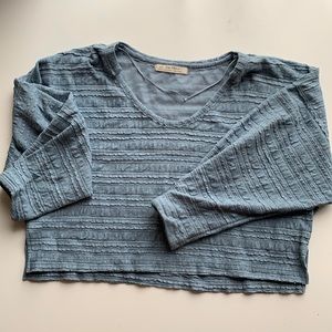 Free People Calissa Hacci Long Sleeve Top M
